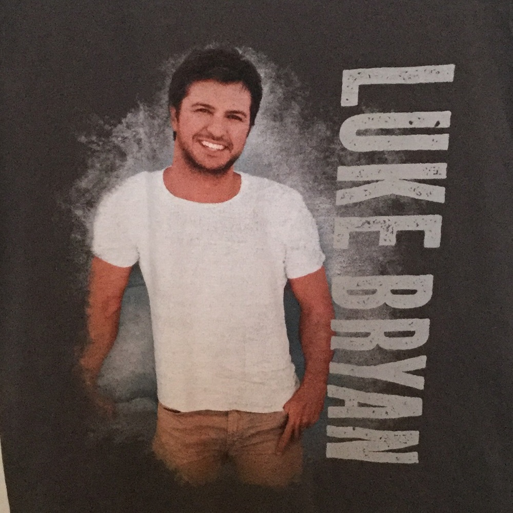LUKE BRYAN Tailgates & Tanlines Tour Concert T-Shirt Charcoal Gray Small EUC